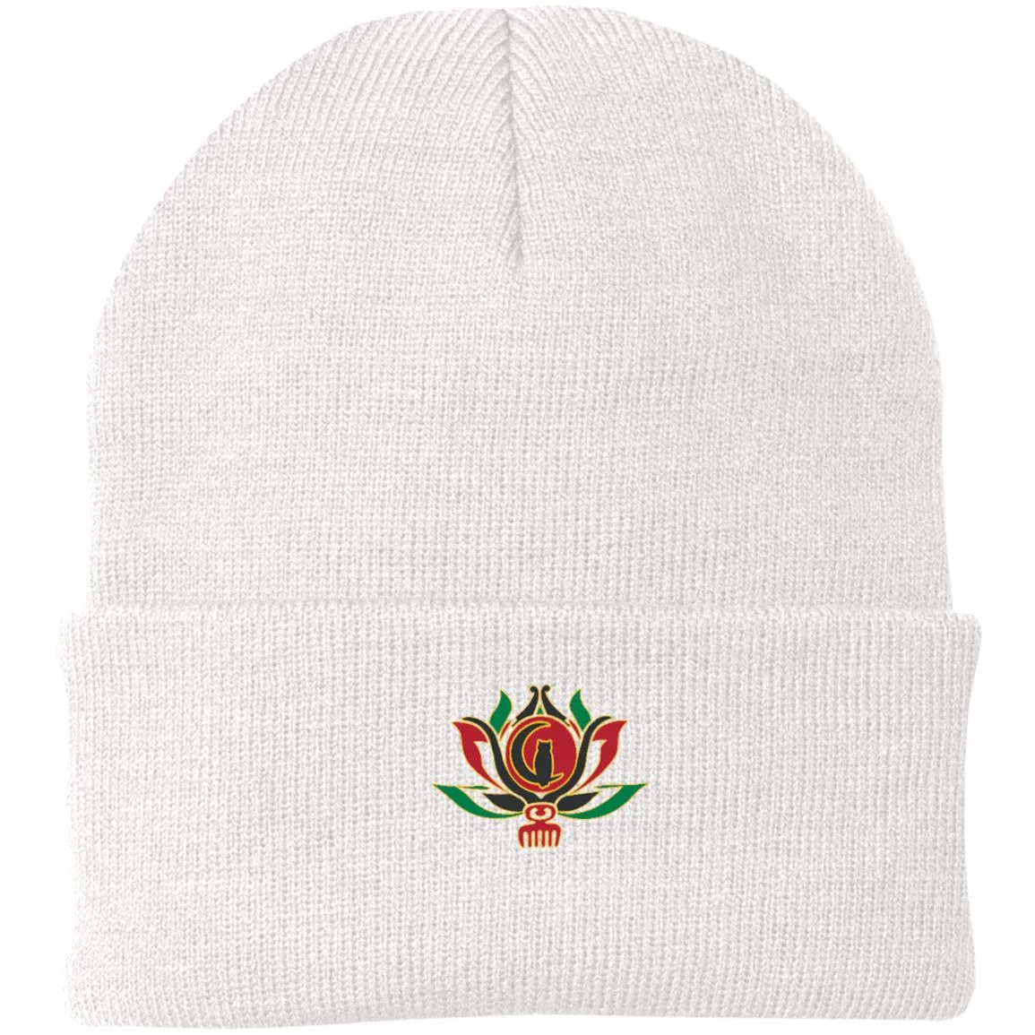 Kween Flower Knit Beanie Hat