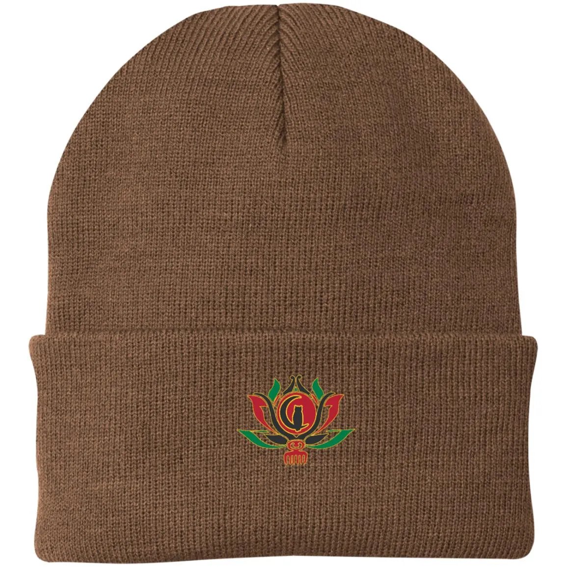 Kween Flower Knit Beanie Hat