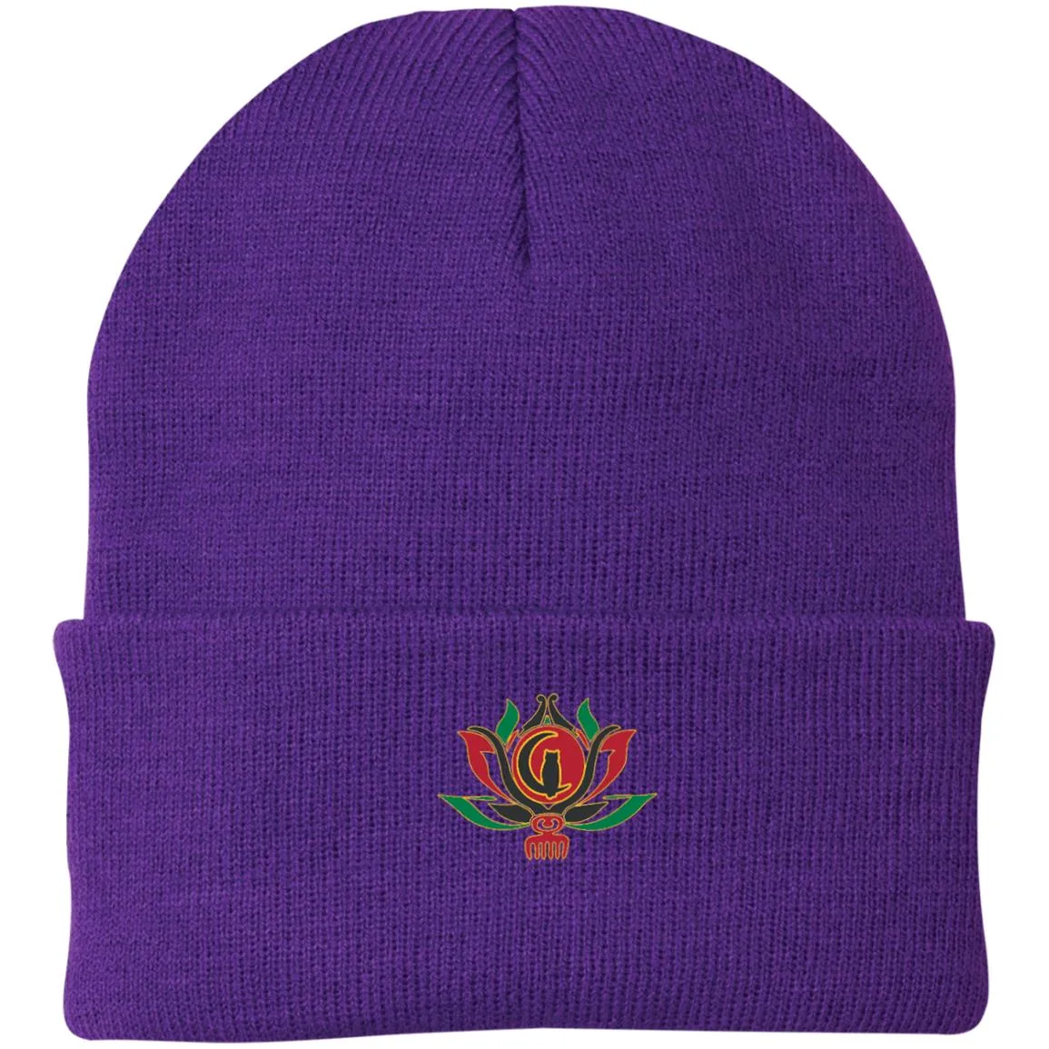 Kween Flower Knit Beanie Hat