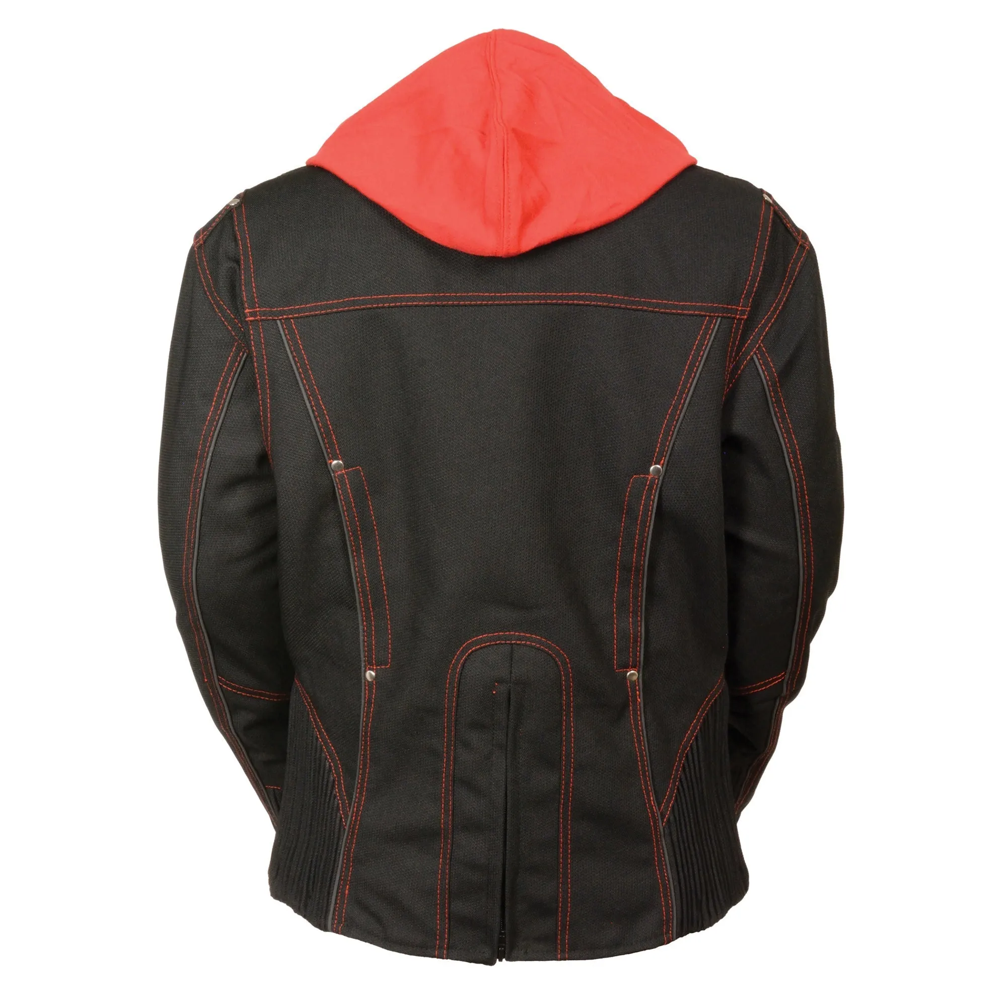 Ladies 3/4 Textile Jacket w/ Reflective Tribal Detail