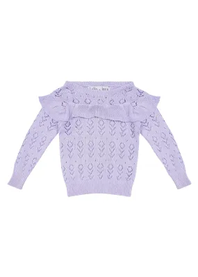 Lilac Knitted Top - Lavender Fields