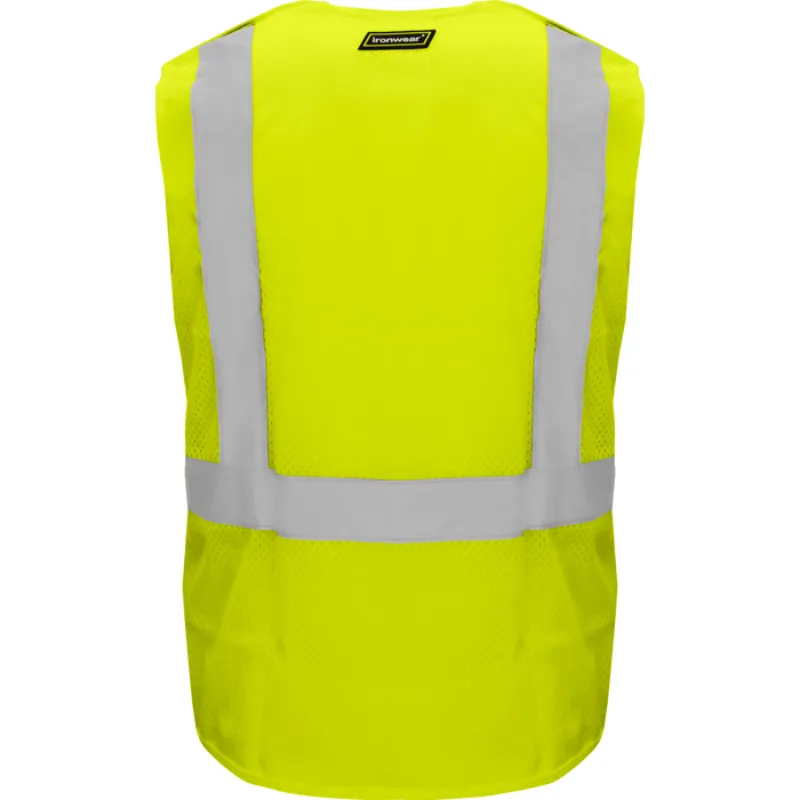 Lime Class 2 FR Vest - Hook & Loop Front Closure with Breakaway on Shoulders and Sides