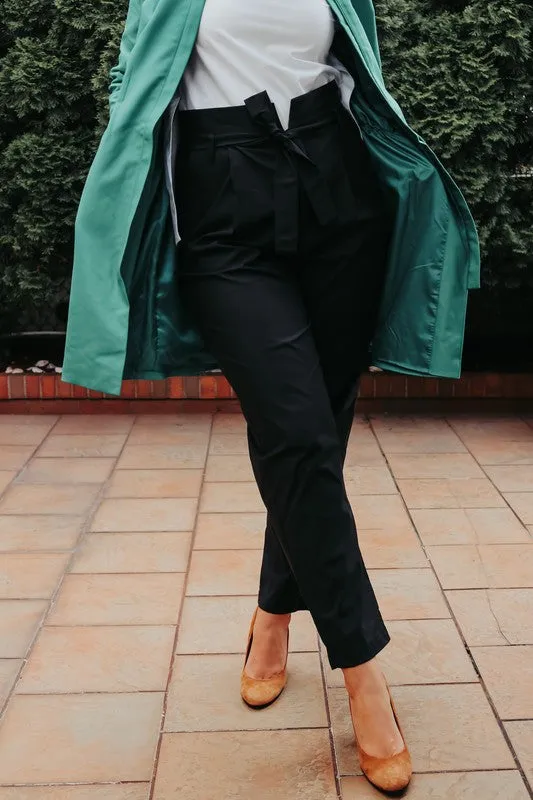 LONG BELTED JACKET WITH POCKETS