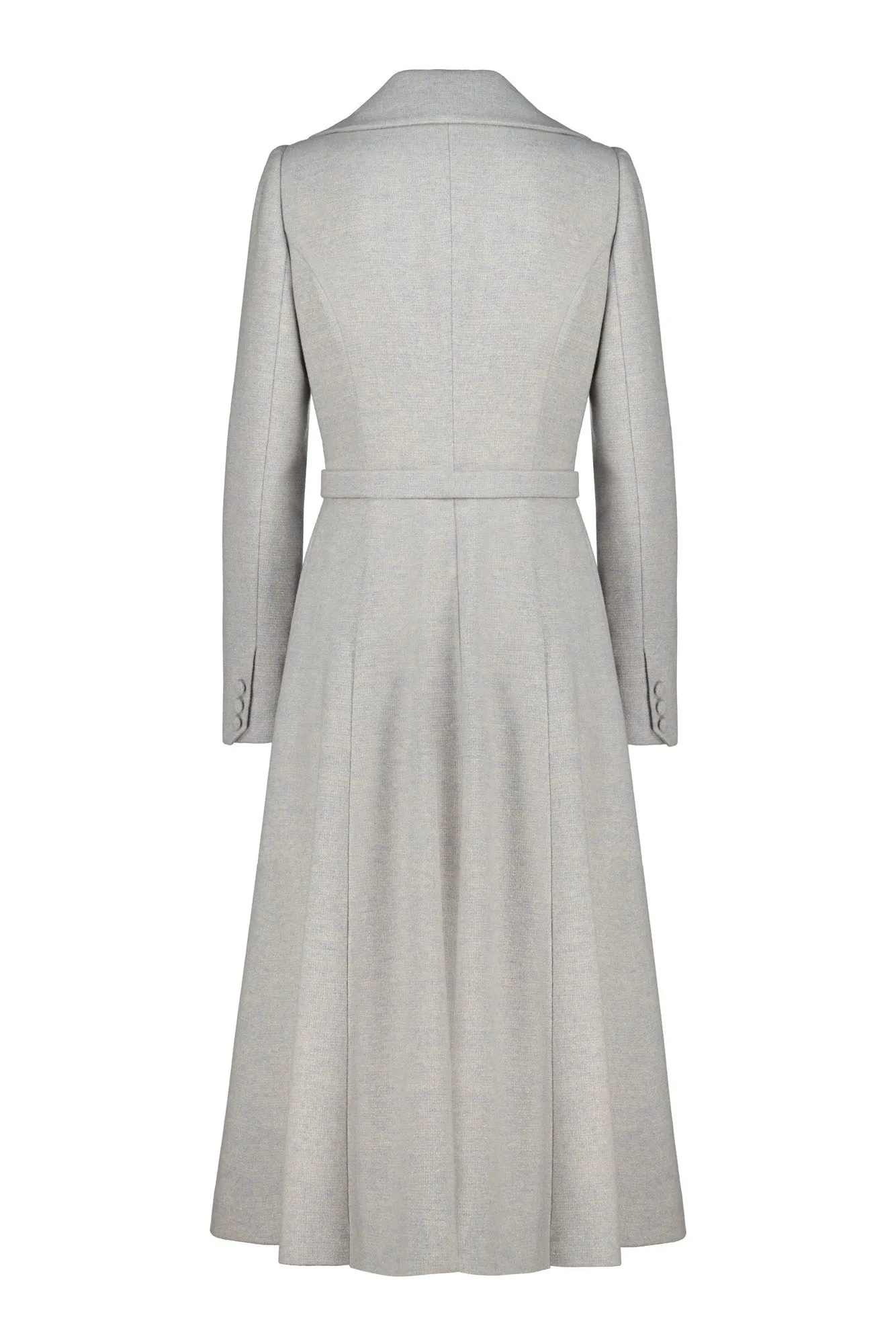 LOTUS GRAY WOOL-CASHMERE TWEED COAT DRESS