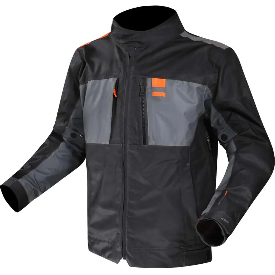 Ls2 Titanium Man Jacket Blue H-V Orange