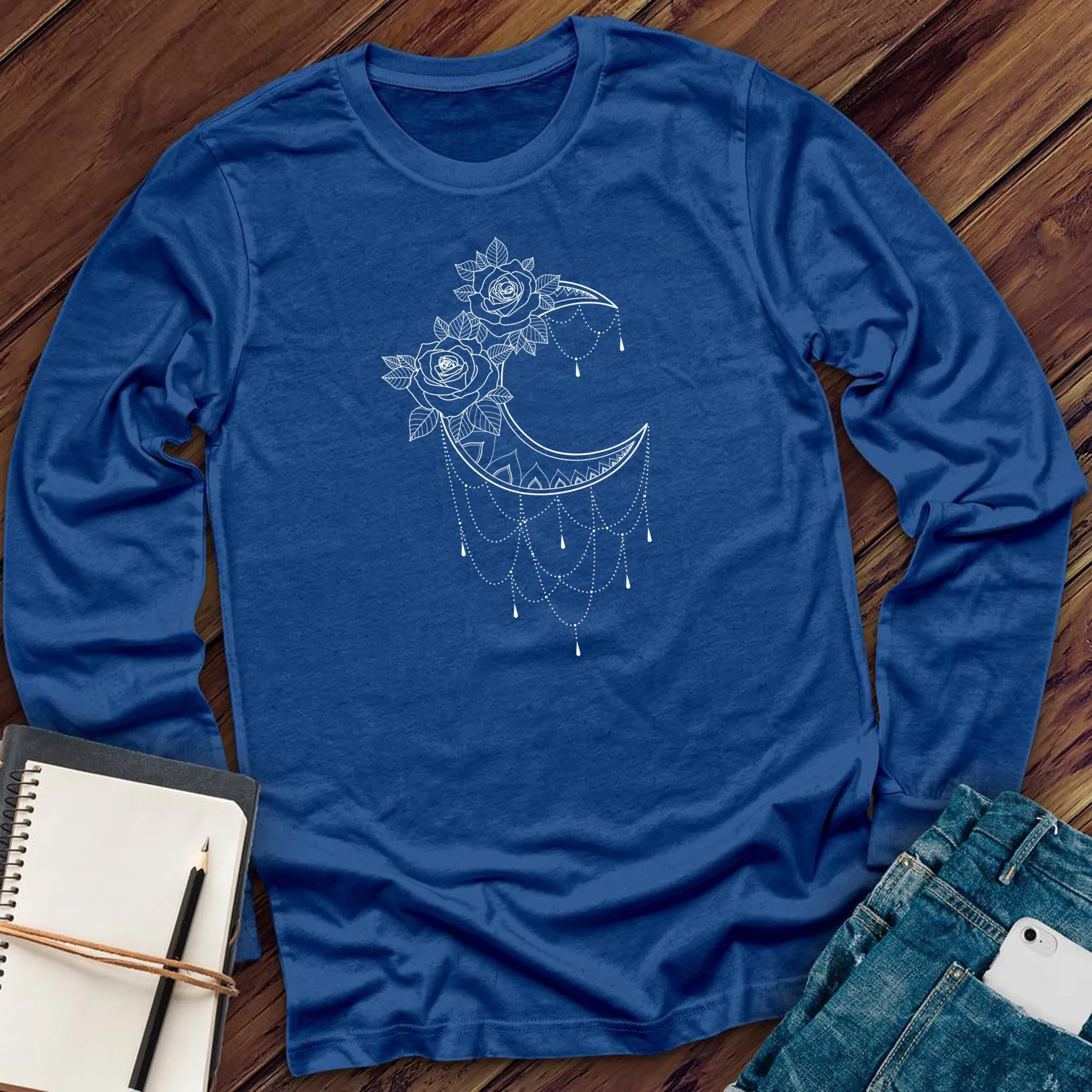 Mandala Moon Flower Long Sleeve