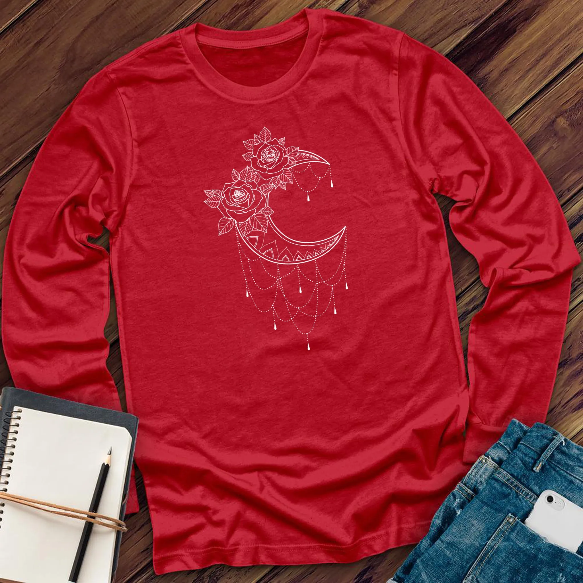 Mandala Moon Flower Long Sleeve