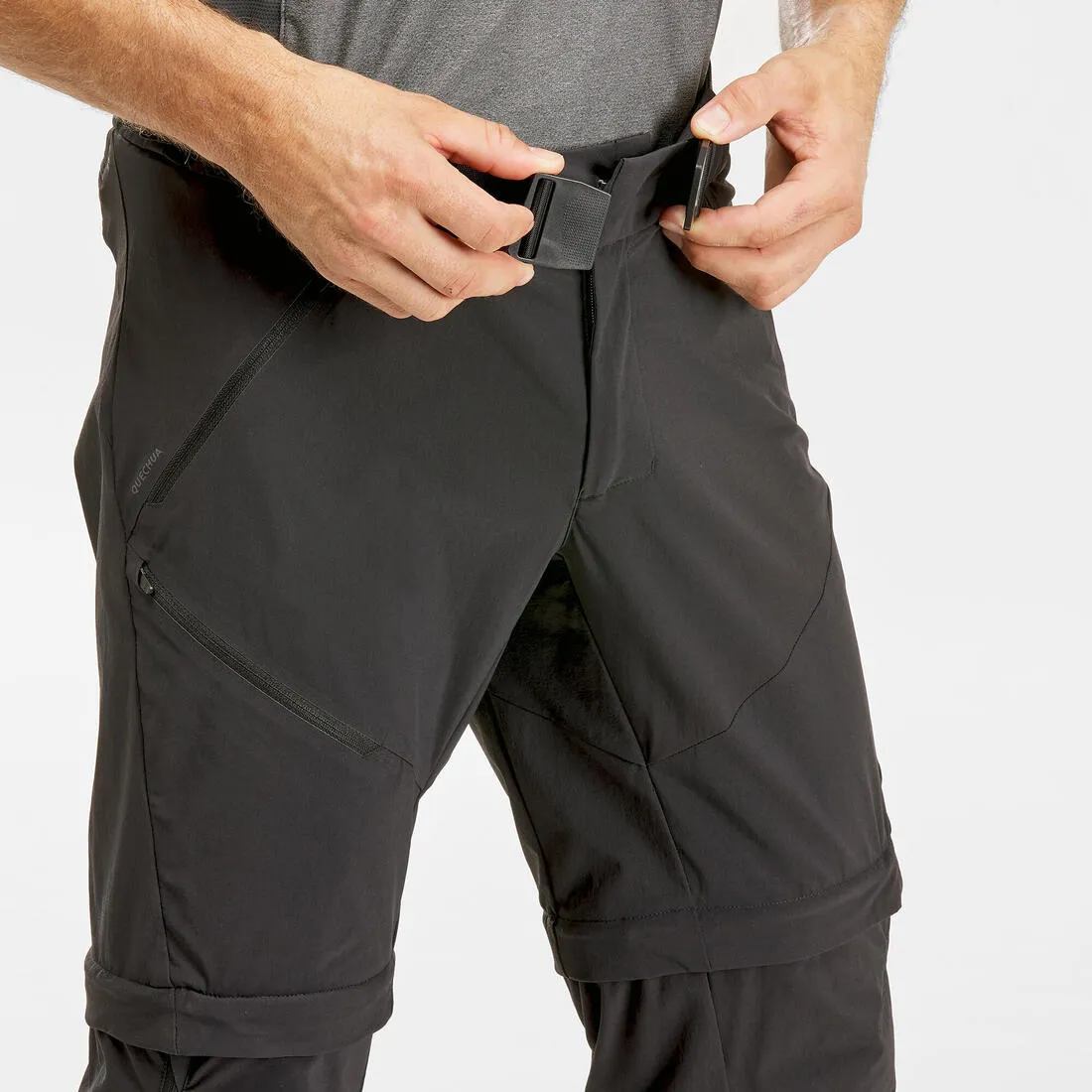 Men’s Modular Hiking Trousers, MH500 - Black