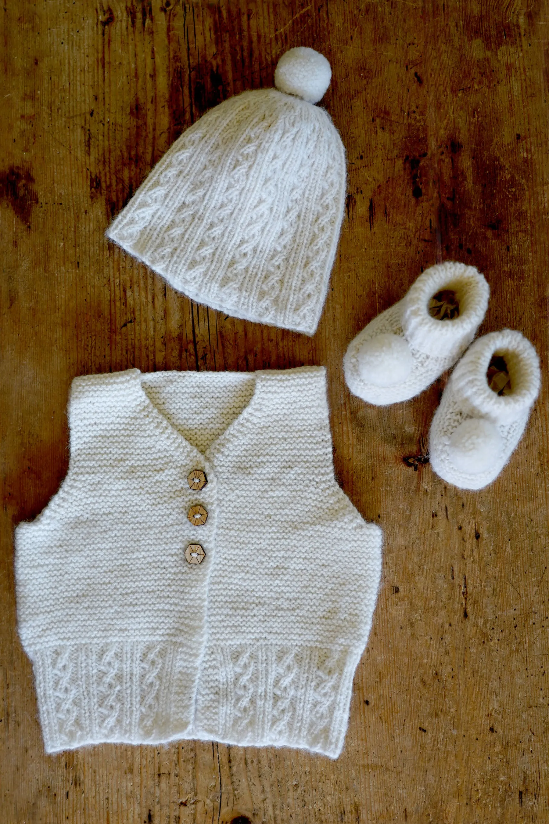 Millar Vest, Hat and Booties