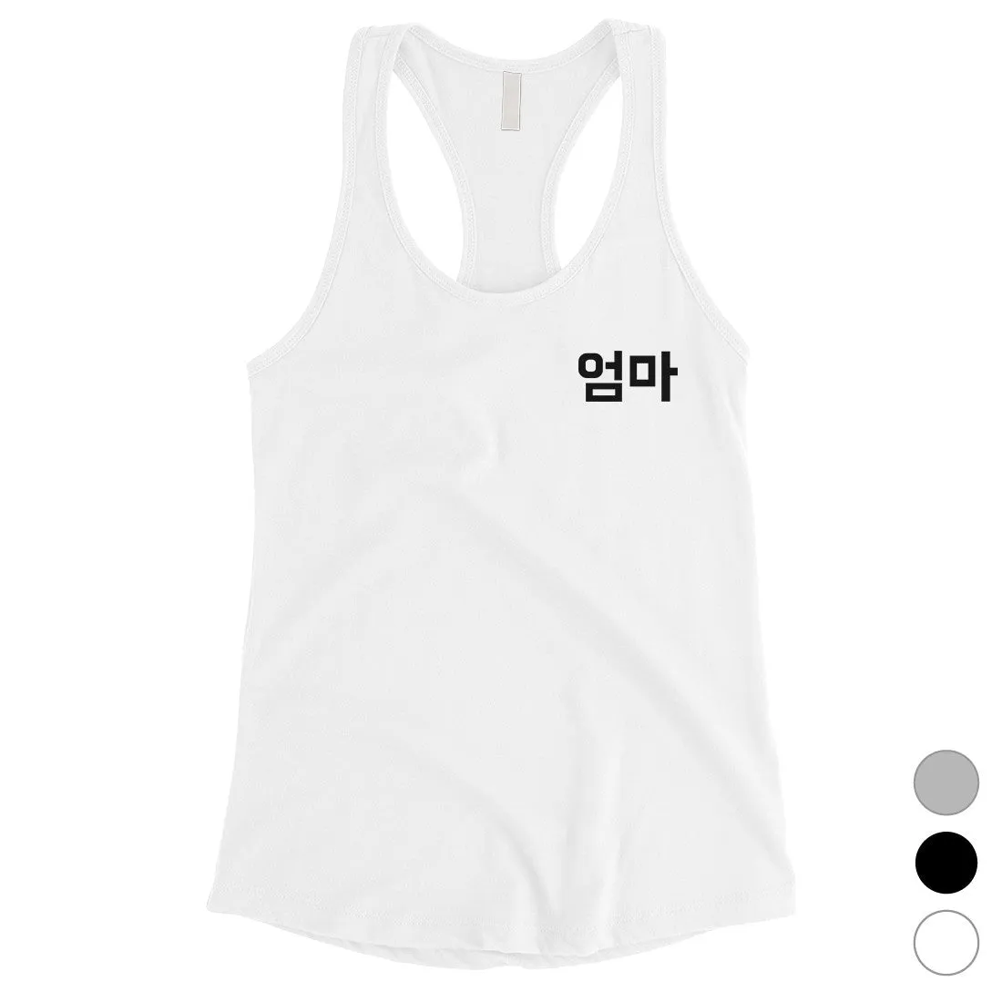 Mom Korean Letters Womens Sleeveless Shirt