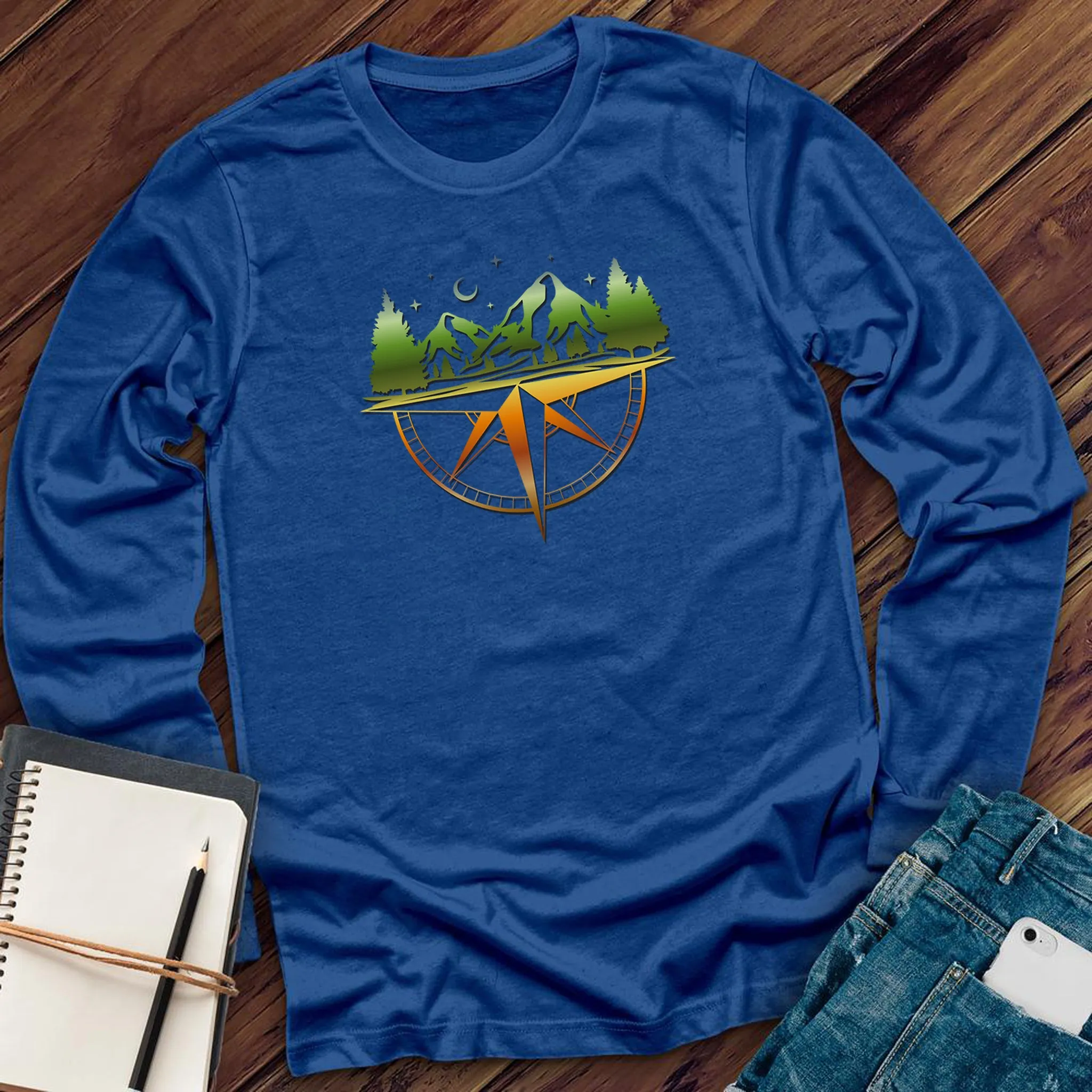 Mountain Range Compass Long Sleeve