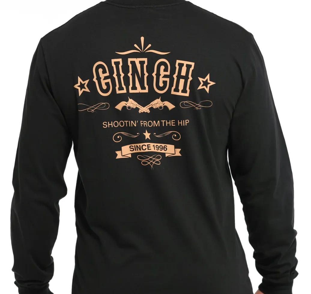 MTK1721016-Cinch Men's LS Graphic - Black