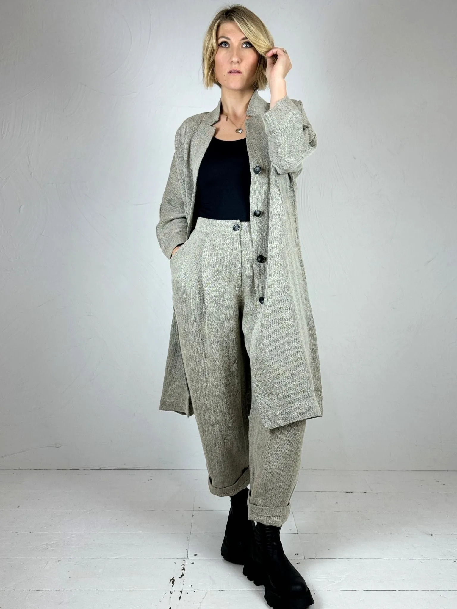 Nature Neokla Herringbone Linen Jacket