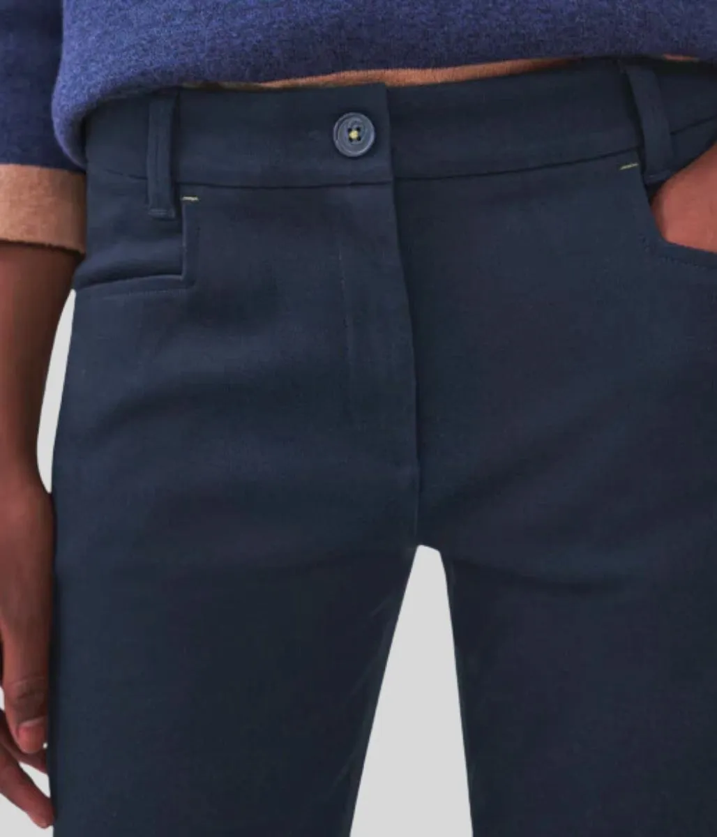 Navy Sienna Stretch Trousers