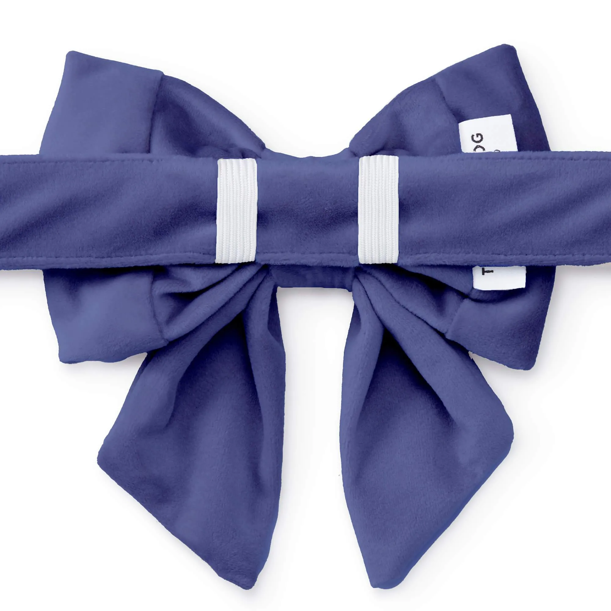 Navy Velvet Lady Bow Collar