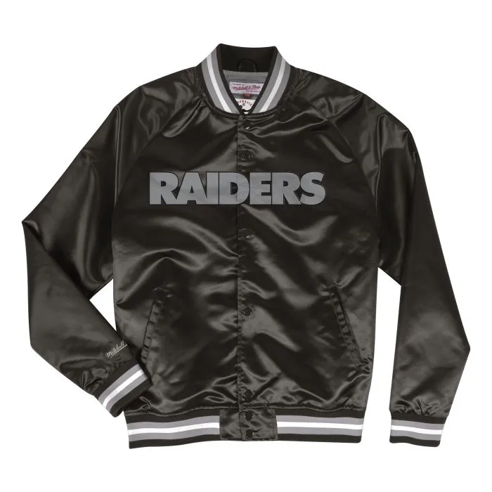 NFL DOUBLE CLUTCH LIGHTWEIGHT SATIN JACKET RAIDERS