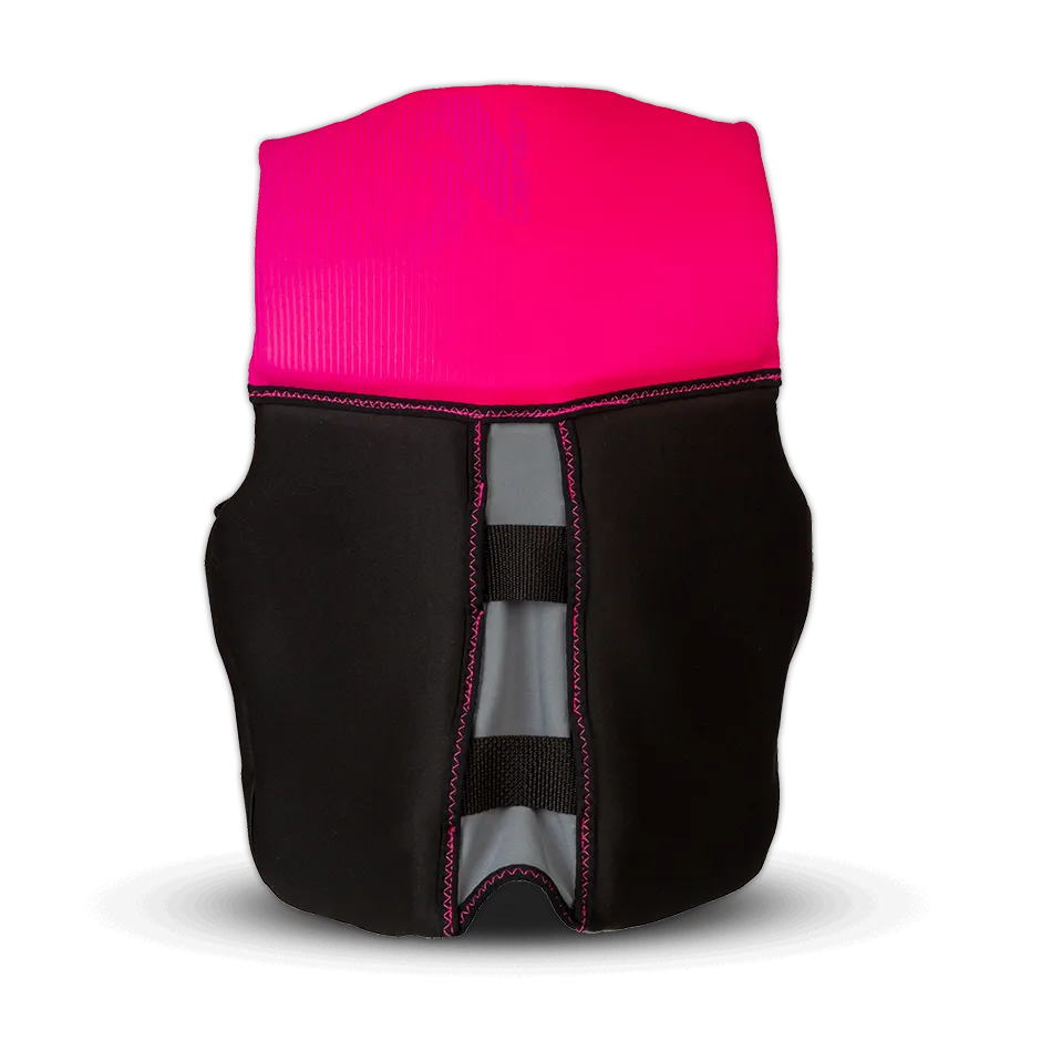 OBrien 2024 Youth Flex V-Back CGA Wake Vest- Black / Pink