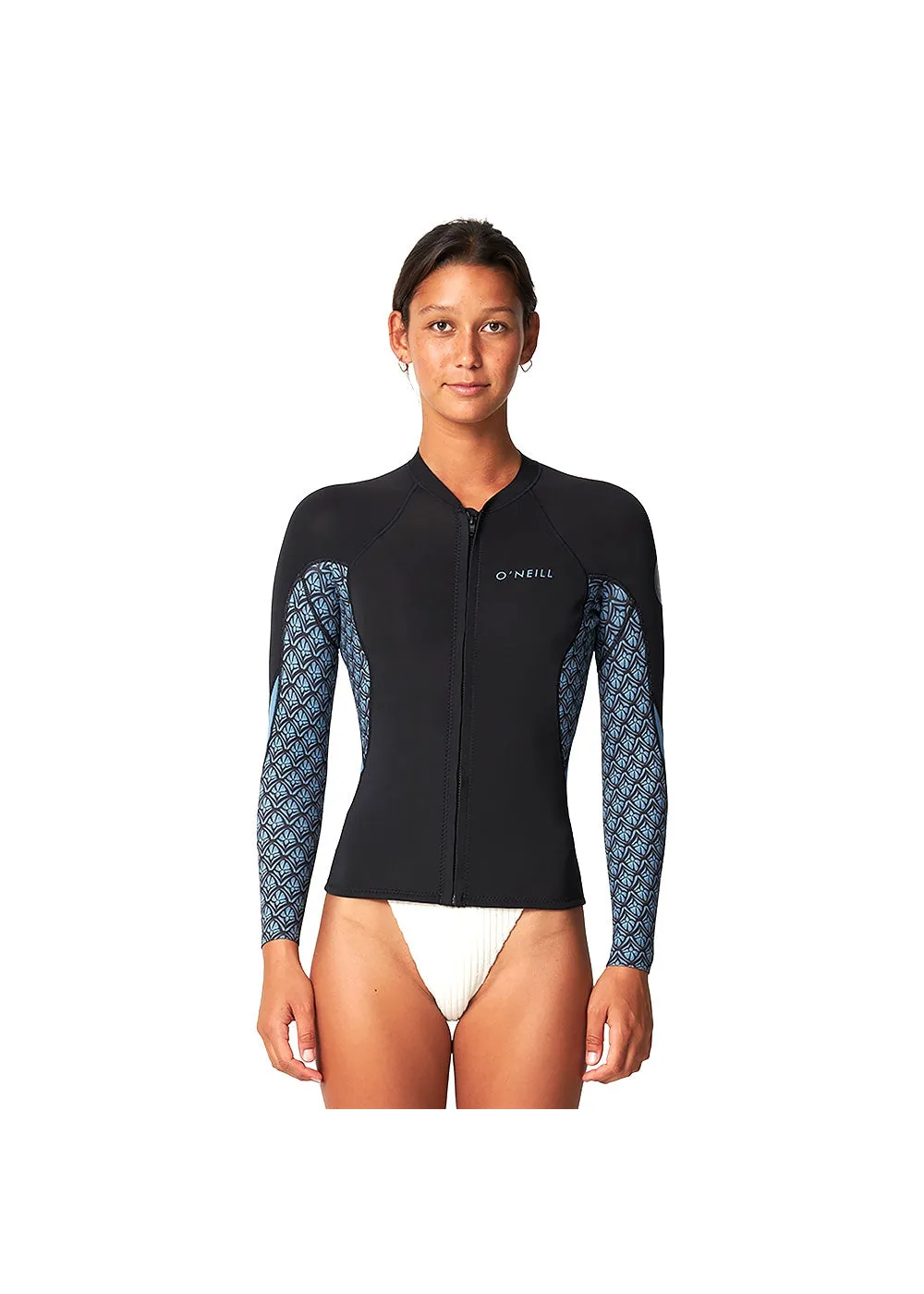 ONeill Womens Bahia 1.5mm Zip Through Wetsuit Jacket