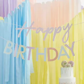 Pastel Eco Friendly Happy Birthday Banner Bunting