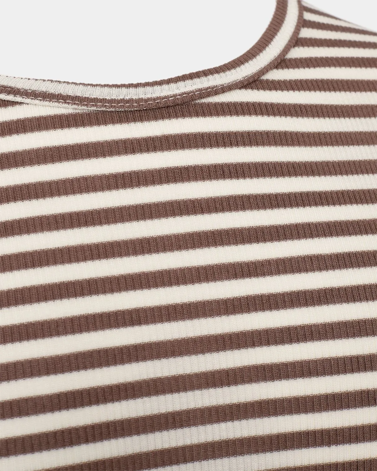 PETRICIASY T-SHIRT LONG SLEEVE - Brown Striped