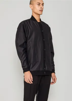 PILOT JACKET - WEATER CLOTH black / FUR LINING black