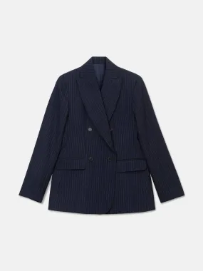 Pinstripe double breasted blazer