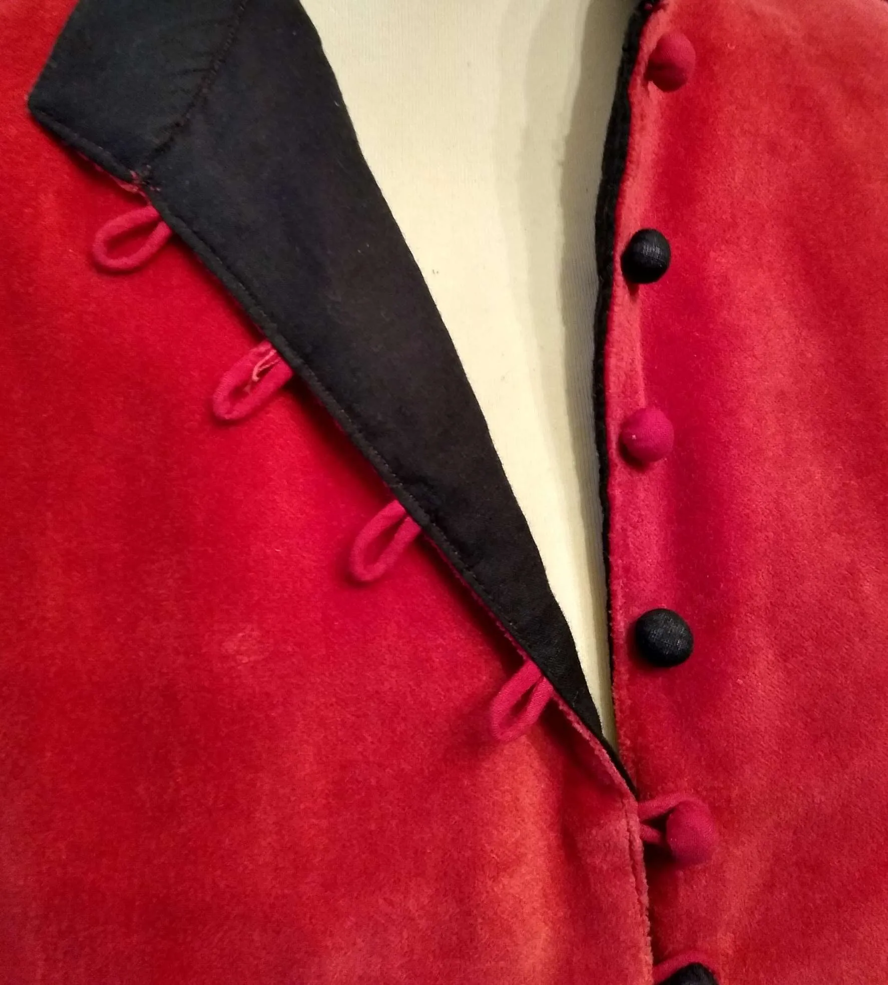 Plain Velvet Jacket | Red | Size Small *SAMPLE*