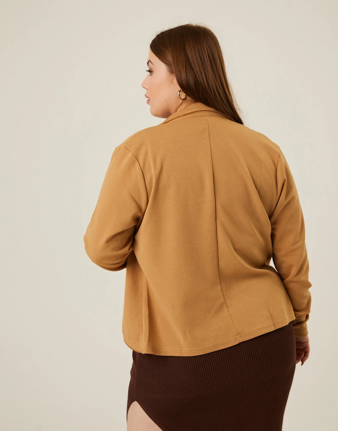 Plus Size Lightweight Zip Up Jacket