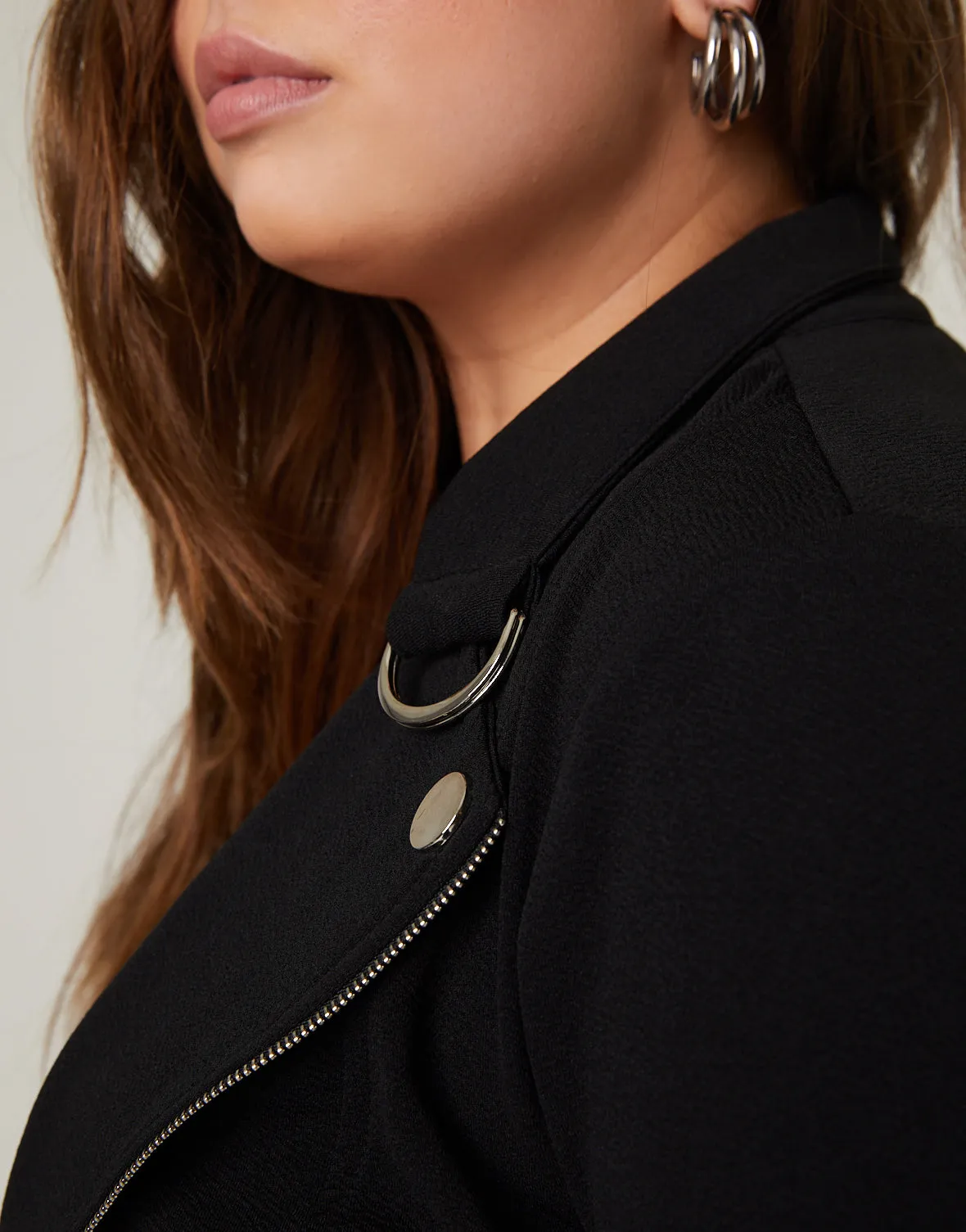 Plus Size Lightweight Zip Up Jacket