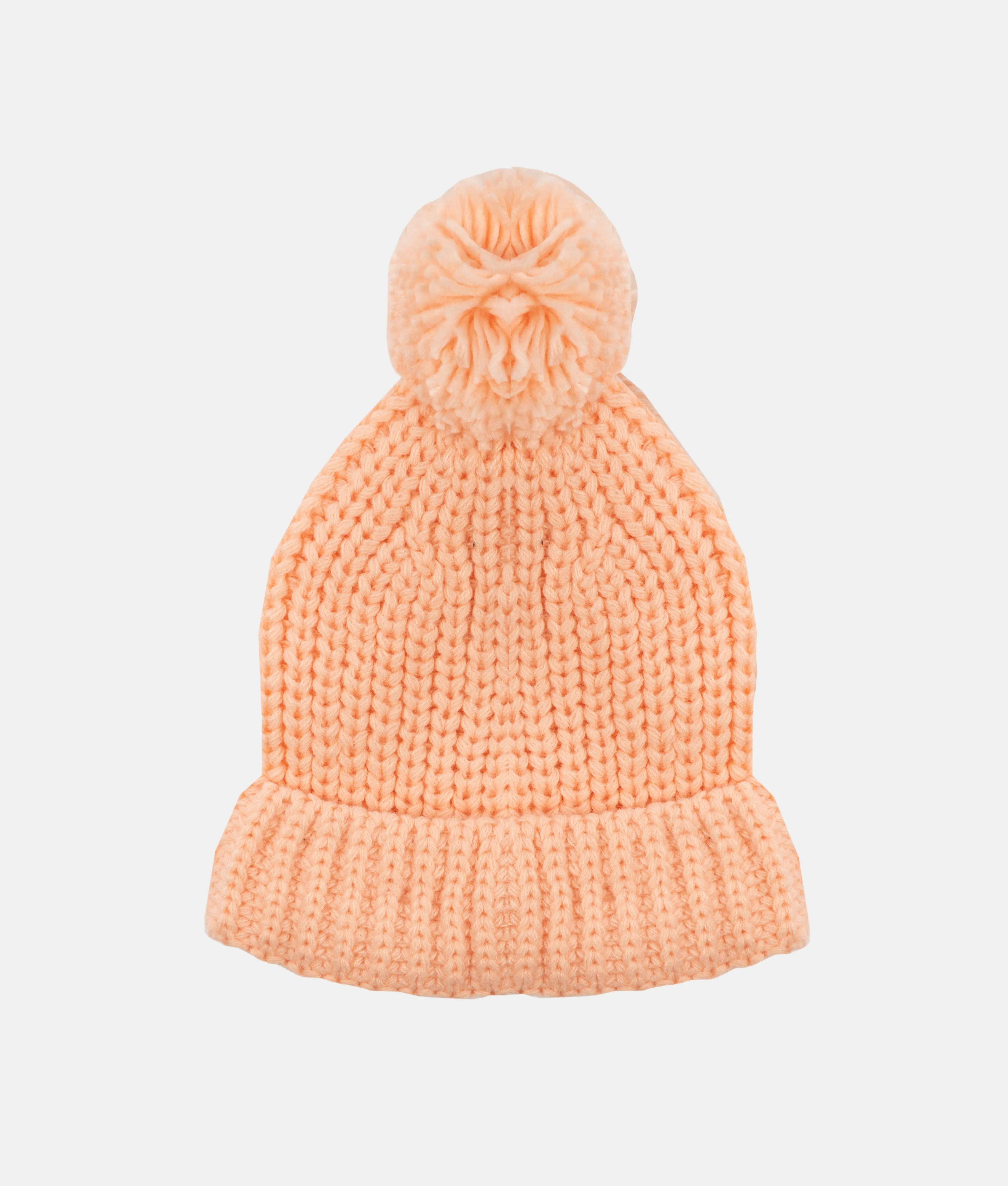 Pom Pom Winter Hat - Peach