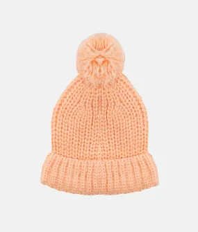 Pom Pom Winter Hat - Peach