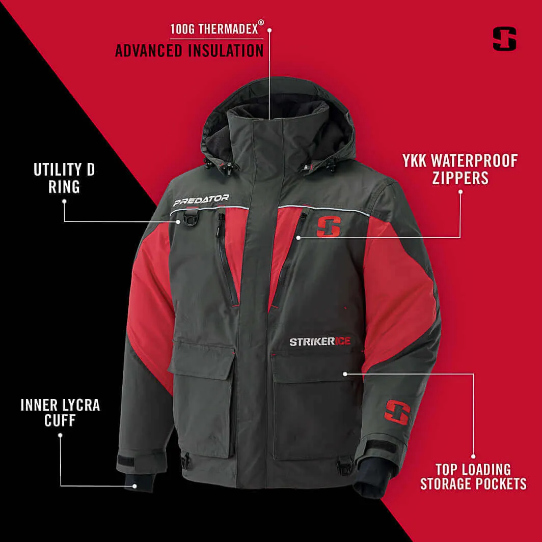 Predator Jacket - Charcoal/Red