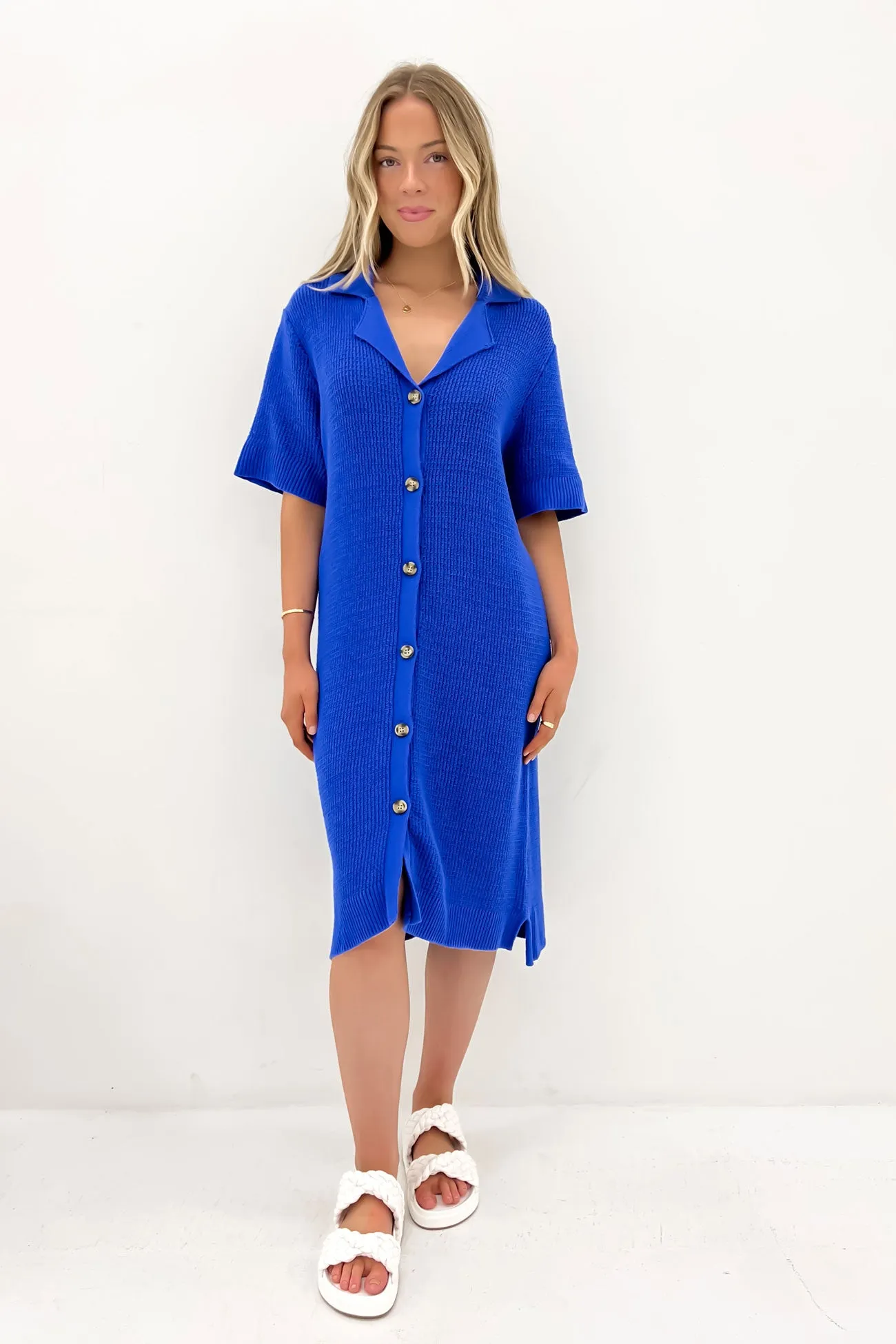 Prime Knit Dress Cobalt