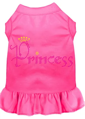 Princess Rhinestone Dress Bright Pink Lg (14)