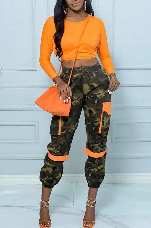 PY361 Ankle Long Camo Pants