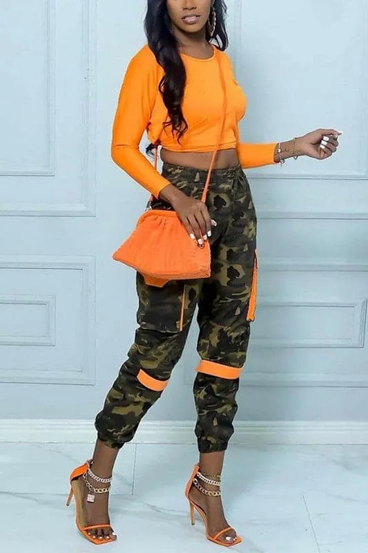 PY361 Ankle Long Camo Pants