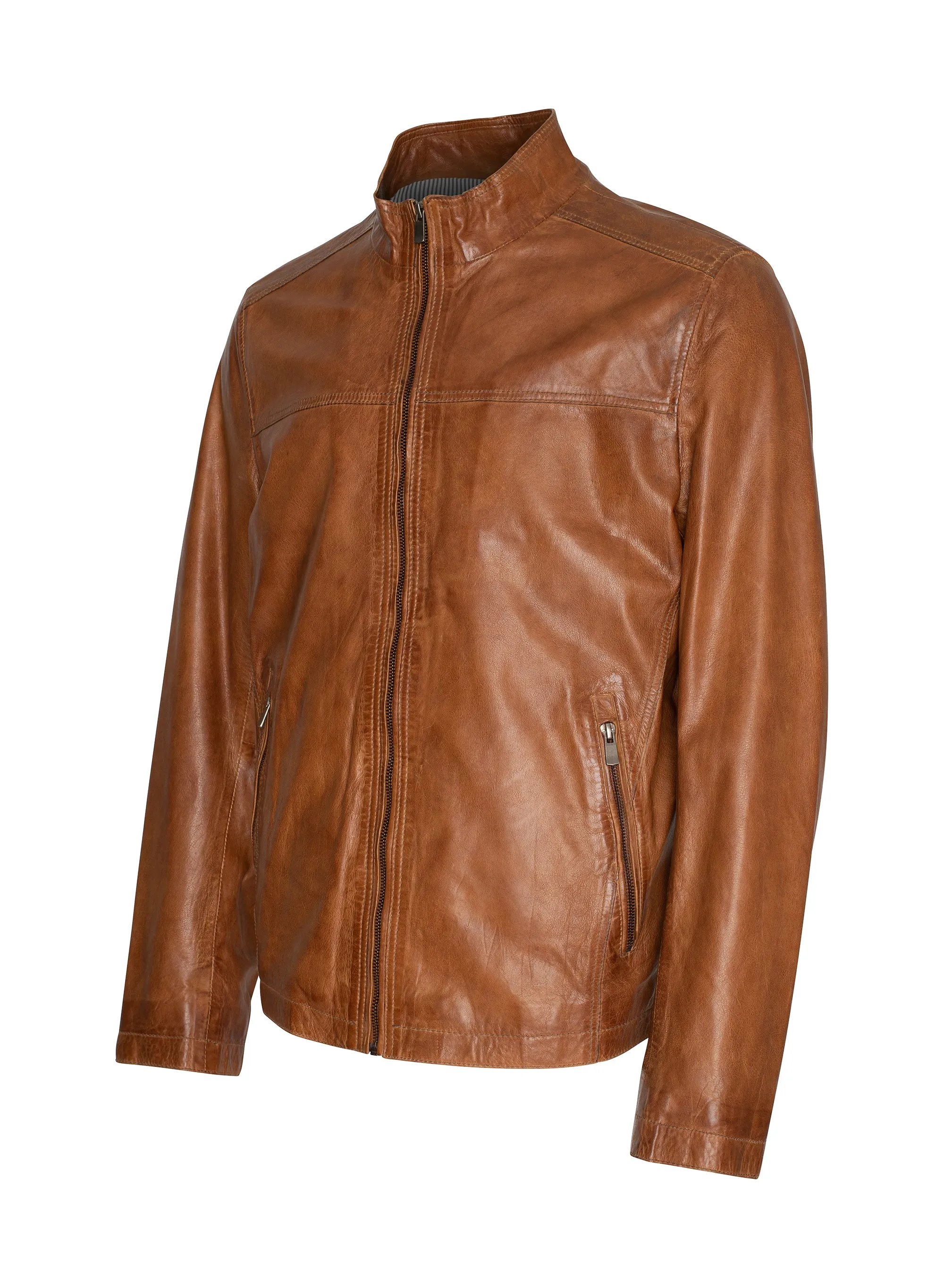 Regency Lucio Soft Lamb Leather Lightweight Bomber Jacket