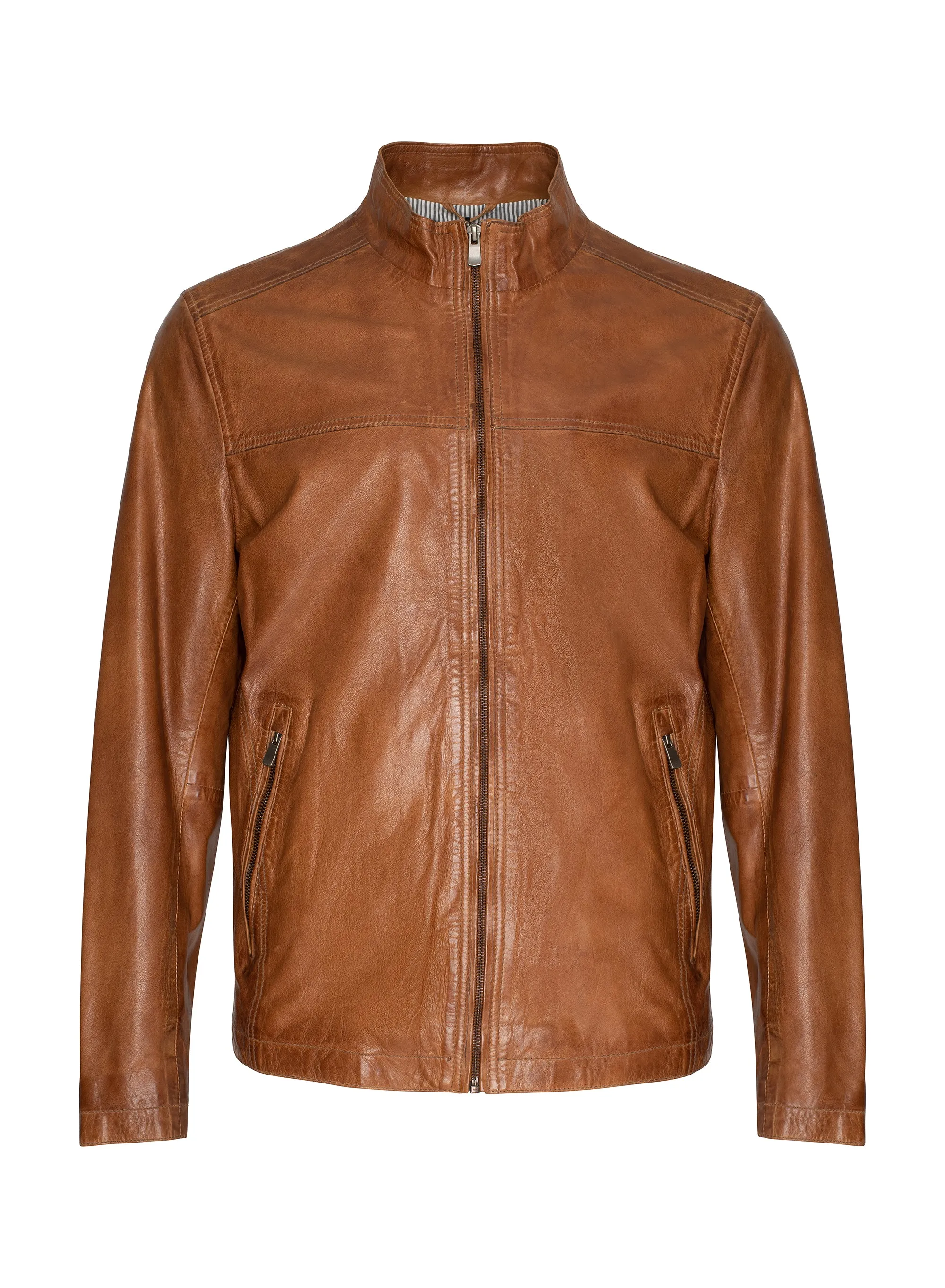 Regency Lucio Soft Lamb Leather Lightweight Bomber Jacket