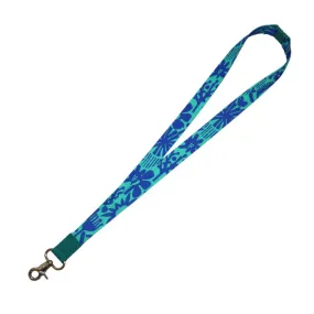 RO x Lordy Dordie Block Party Lanyard - Aqua Blue with safety release clasp