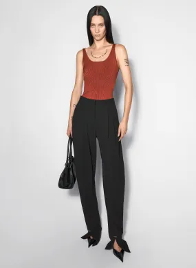 rust sculpting knit tank top