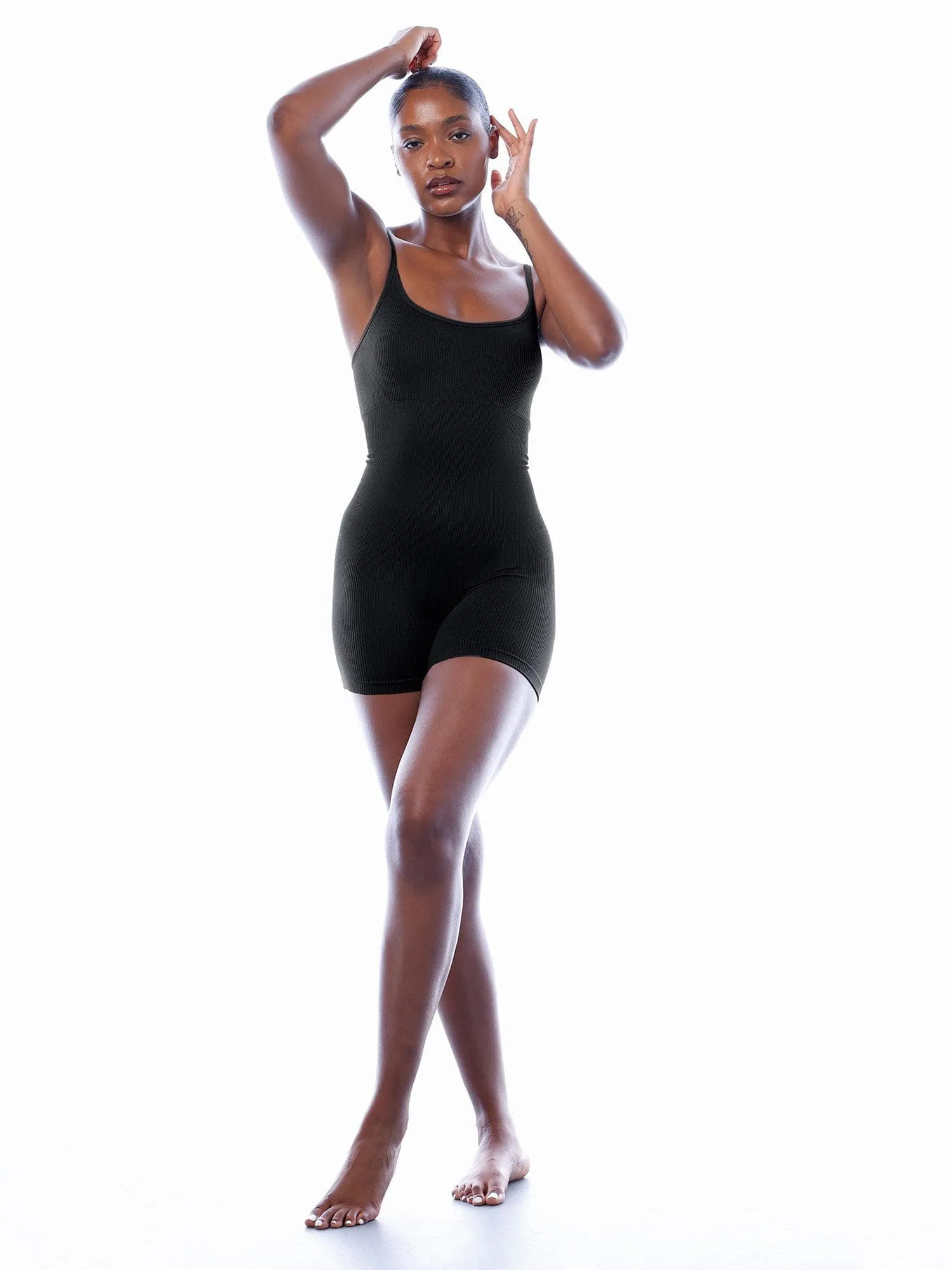 Shapewear Seamless Rib Strappy Romper