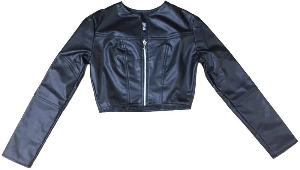 Soleil Short Eco Leather Jacket, Black, Small