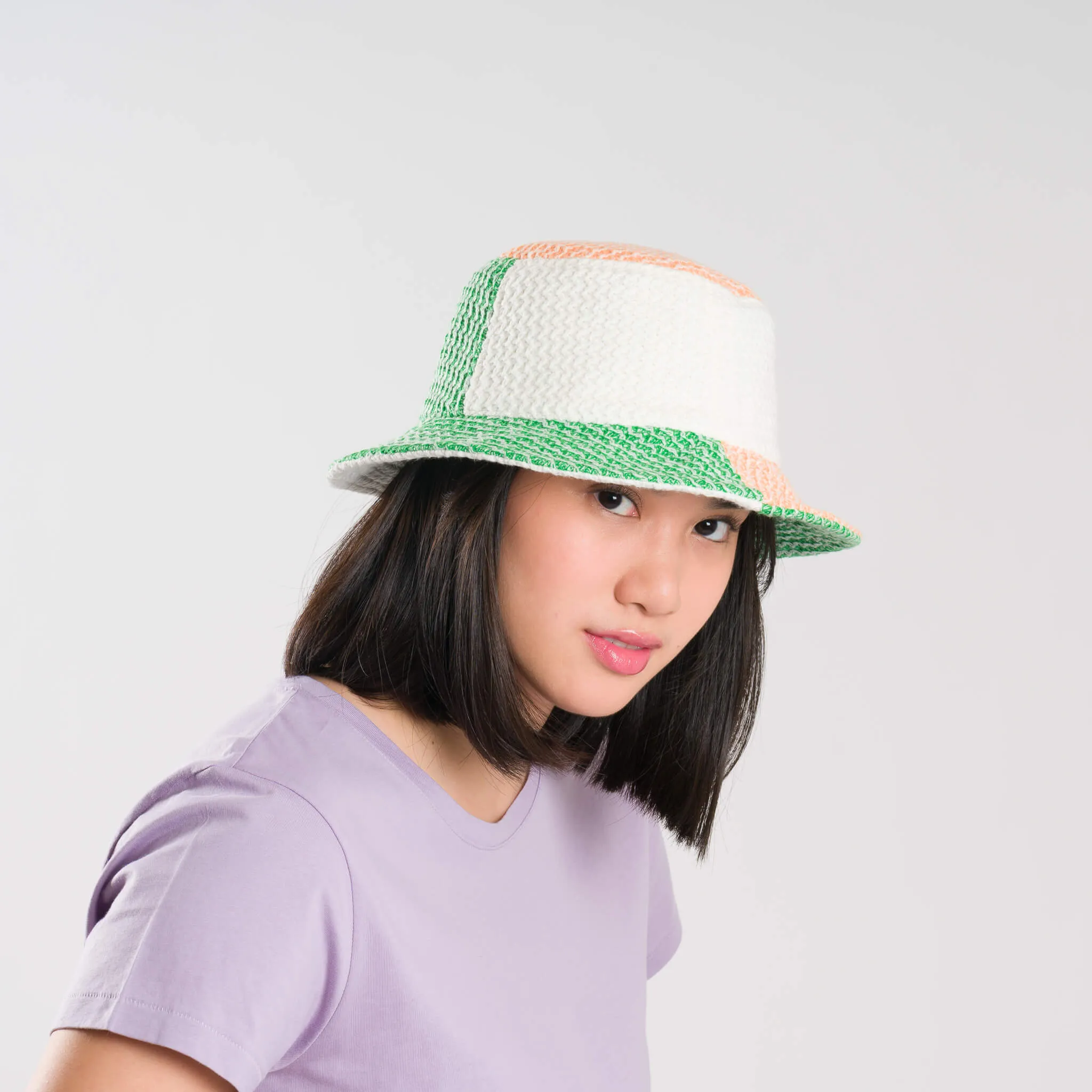 Squiggle Knit Bucket Hat