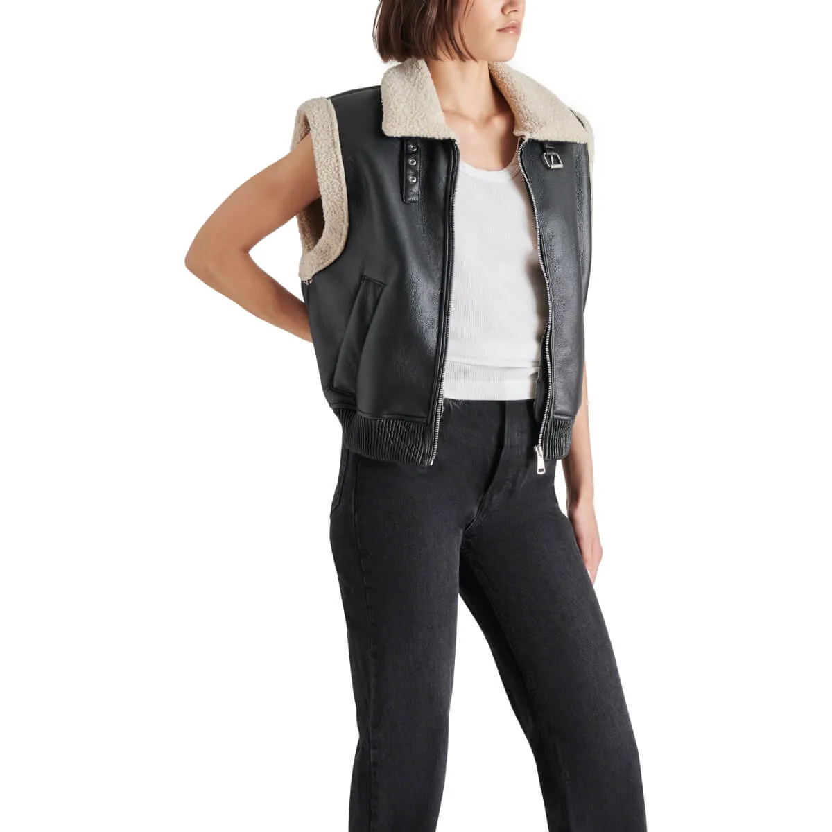 Steve Madden Avi Faux Shearling Vest