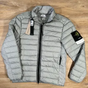 Stone Island Loom Woven Chambers Nylon Down-TC Jacket in Grey