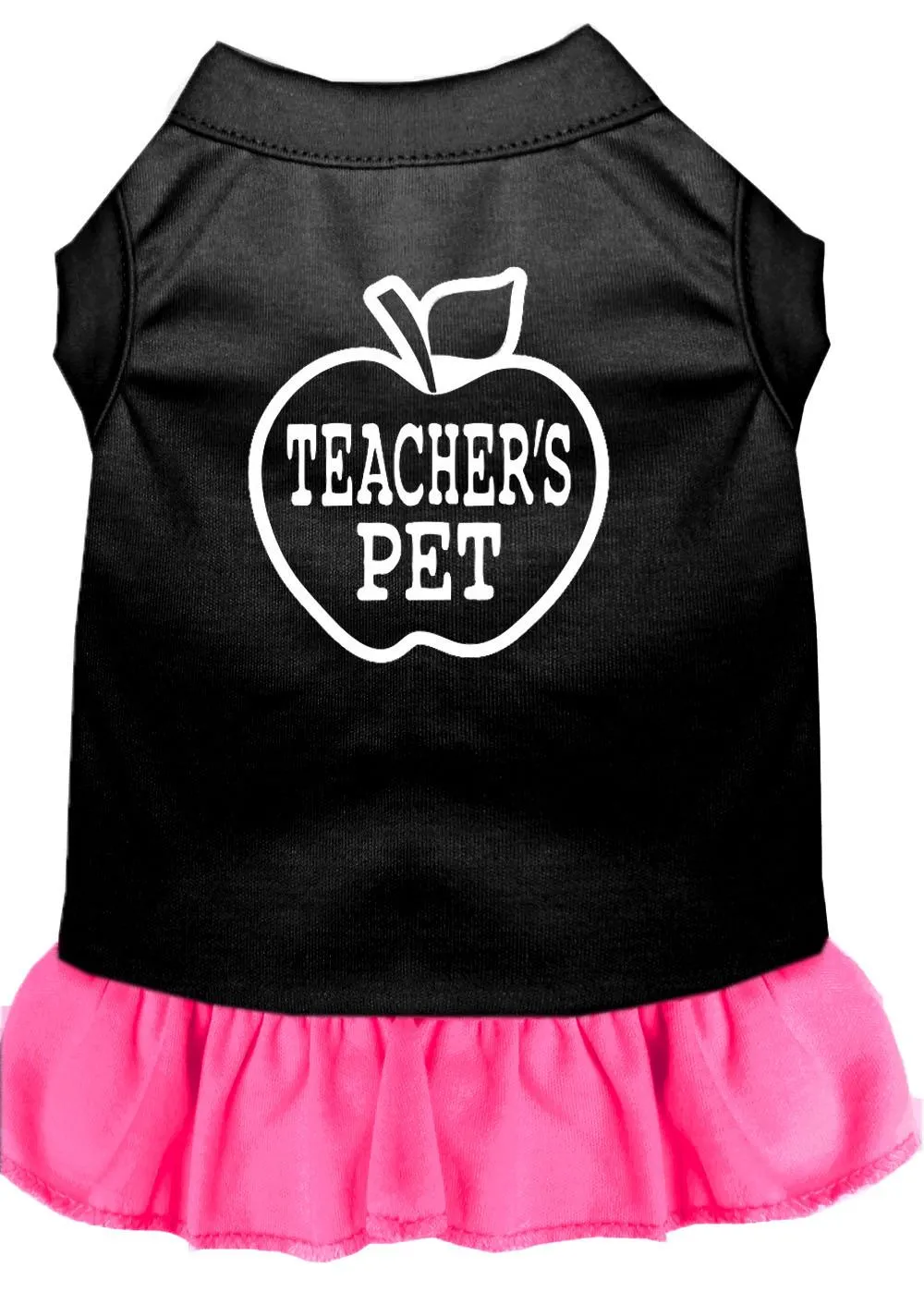 Teachers Pet Screen Print Dress Black With Bright Pink Xs (8)