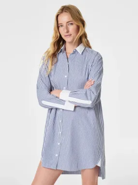 The Best Poplin Stripe Shirt - Postal Blue