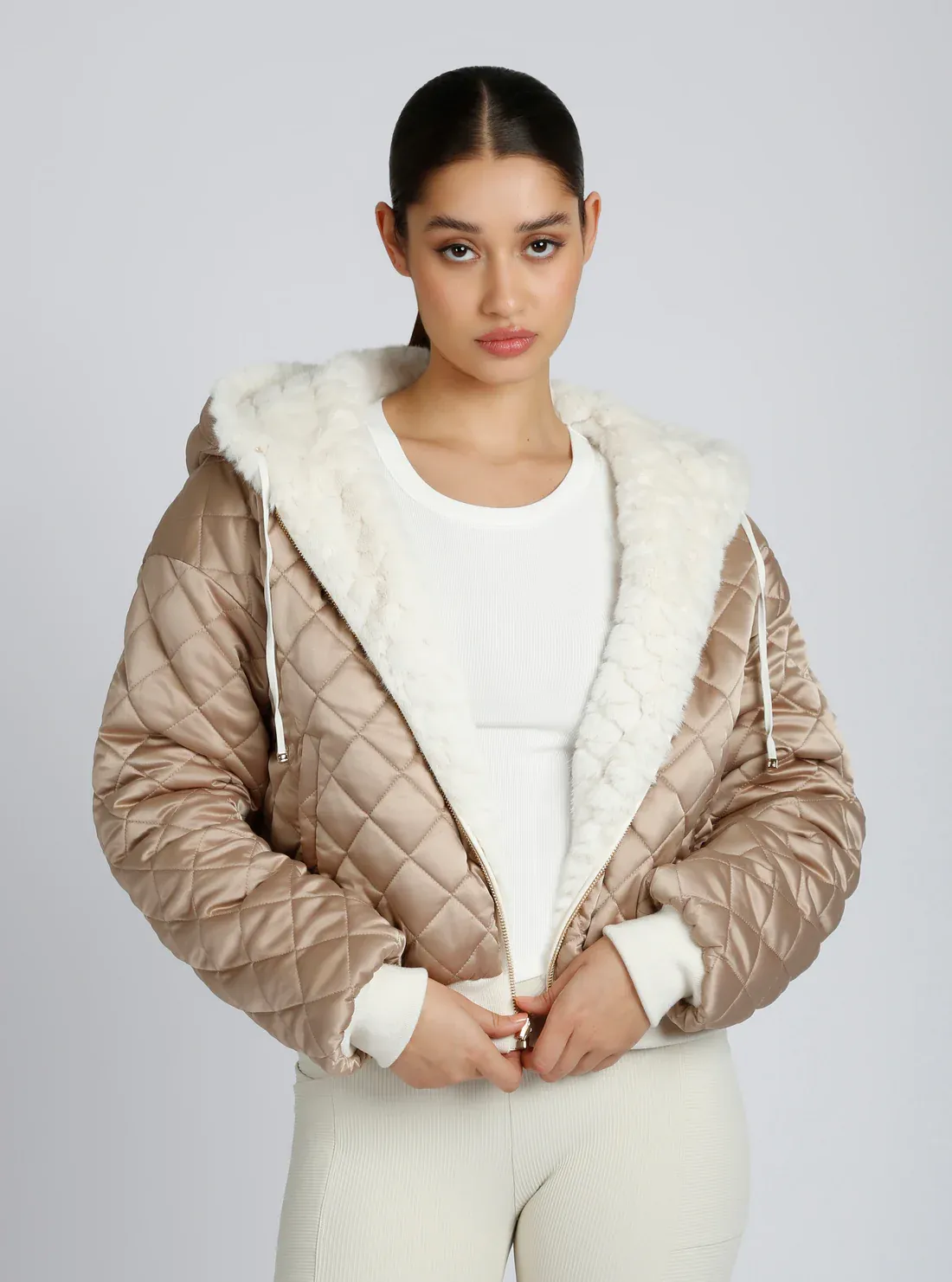 The Fawn Reversible Faux Fur Hoodie