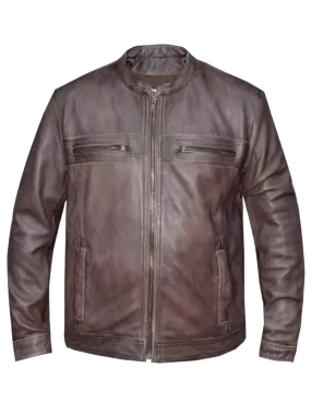 The "Oliver" Lightweight Brown Leather Jacket