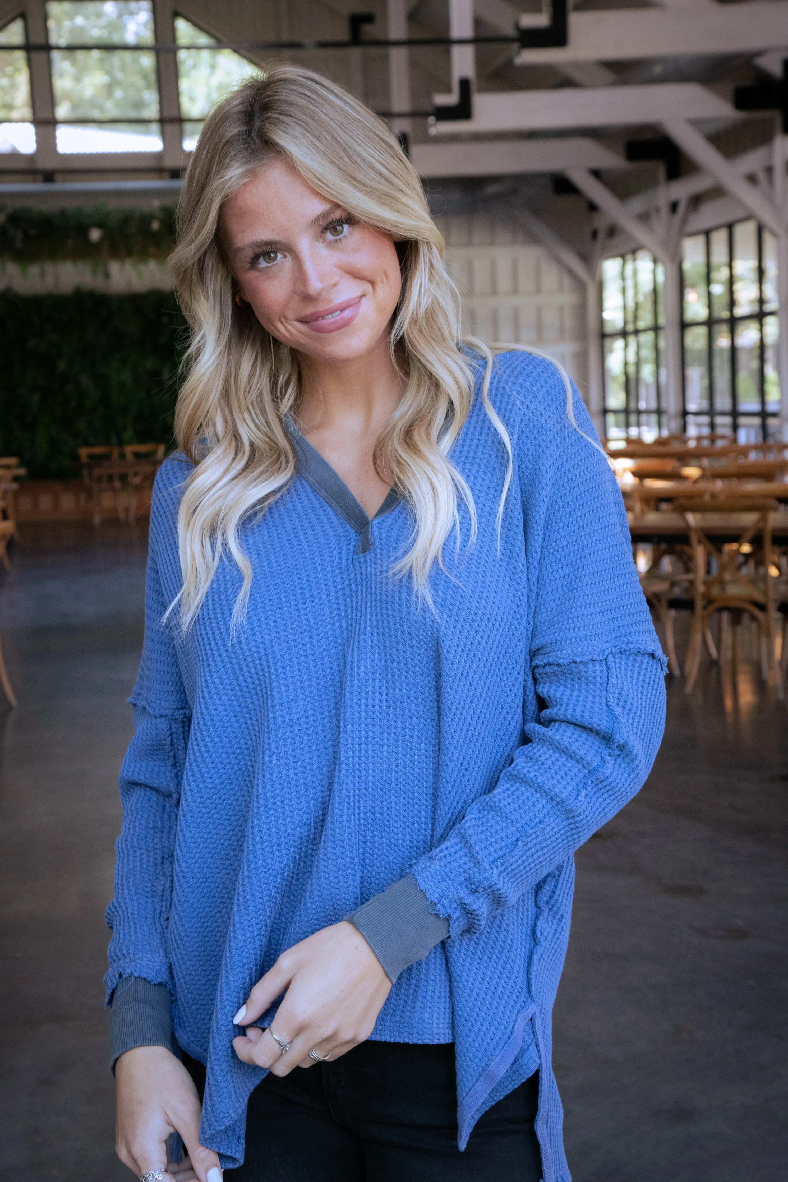 Travis Polo Top, Dutch Blue | Free People